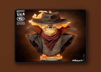 Wicked – Ghost Rider Billy Bust Portrait – 3D Print Model STL