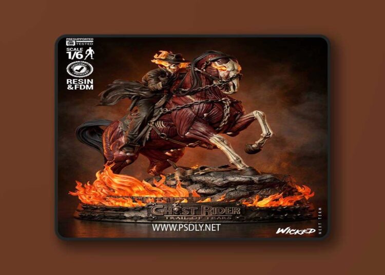 Wicked – Ghost Rider Billy Sculpture – 3D Print Model STL 1 Wicked – Ghost Rider Billy Sculpture – 3D Print Model STL