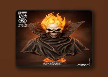 Wicked – Ghost Rider Caleb Bust Portrait – 3D Print Model STL