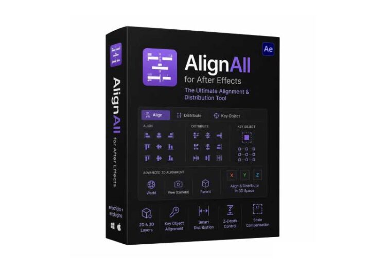 Aescripts - AlignAll v1.1.0 1 Aescripts AlignAll v1.1.0