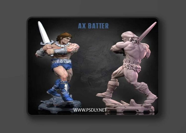 Ax Battler – 3D STL Print Model 1 Ax Battler – 3D STL Print Model