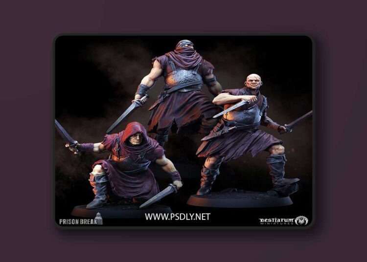 Bandit Thugs x3, Bandit Clans, Rogue – 3D STL Print Model 1 Bandit Thugs x3 Bandit Clans Rogue – 3D STL Print Model