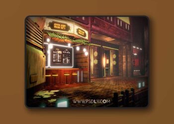 Cyberpunk Alley Storefronts Pack (4.27 and 5.0 – 5.8)