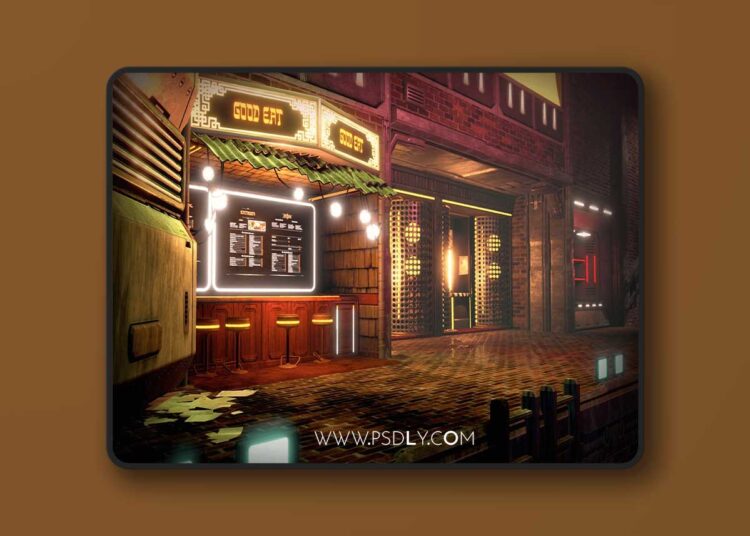 Cyberpunk Alley Storefronts Pack (4.27 and 5.0 – 5.8) 1 Cyberpunk Alley Storefronts Pack (4.27 and 5.0 – 5.8)