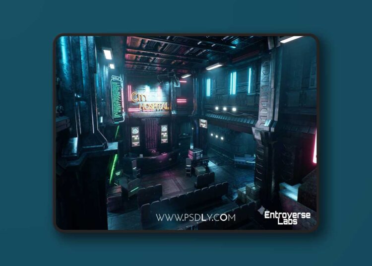Cyberpunk Hospital - Cyberpunk Clinic - Modular Cyberpunk Environment (5.0 – 5.8) 1 Cyberpunk Hospital - Cyberpunk Clinic - Modular Cyberpunk Environment (5.0 – 5.8)