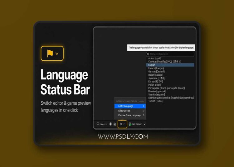 LanguageStatusBar v1.0.0 (5.7-5.8) for Unreal Engine 1 LanguageStatusBar v1.0.0 (5.7-5.8)