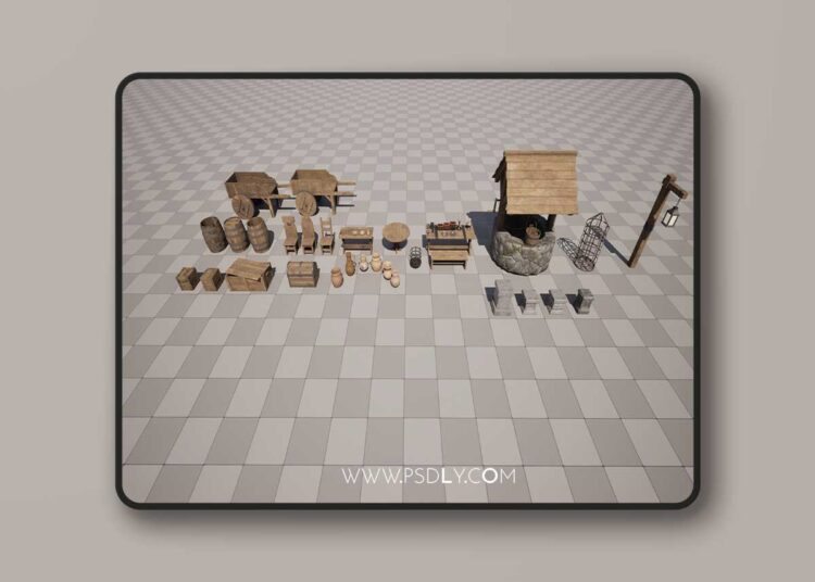 Medieval Village Props – Furniture, Containers & Clutter (5.3 – 5.7) 1 Medieval Village Props – Furniture, Containers & Clutter (5.3 – 5.7)