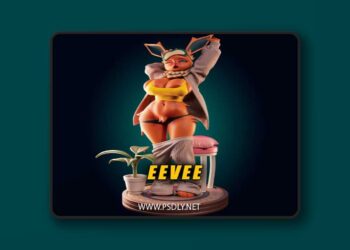 Officer Rhu – Eevee Chill Curvy Eeveelution Pokemon – 3D Print Model STL