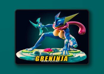 Officer Rhu – Greninja Curvy Pokemon – 3D Print Model STL