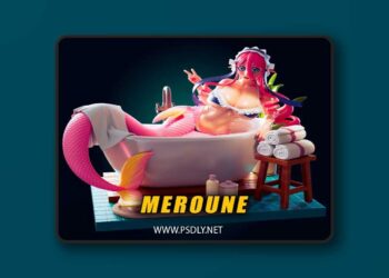 Officer Rhu – Meroune Mermaid Monster Girl – 3D Print Model STL