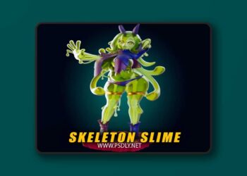 Officer Rhu – Skeleton Slime Girl Short Stacked – 3D Print Model STL