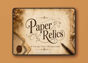 Paper Relics 8 Vintage Paper Backgrounds