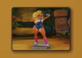 PolyBitsArt – Crash Bandicoot – Coco Bandicoot – 3D Print Model STL