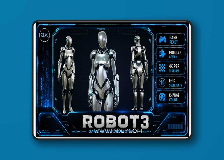 Robot 3 (4.27 and 5.0 – 5.8) for Unreal Engine 1 Robot 3 (4.27 and 5.0 – 5.8)
