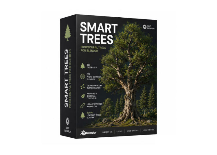 Smart Trees - Super Close-Up Trees v1.2 for Blender 1 Smart Trees Super Close Up Trees v1.2 for Blender