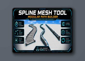 Spline Mesh Tool – Modular Path Builder (5.5 – 5.8)