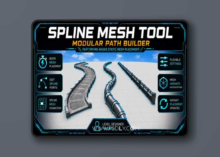 Spline Mesh Tool – Modular Path Builder (5.5 – 5.8) 1 Spline Mesh Tool – Modular Path Builder (5.5 – 5.8)