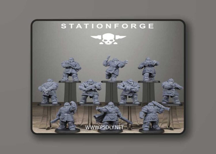 Station Forge – Grimguard Skull Wardens – 3D Print Model 1 Station Forge – Grimguard Skull Wardens – 3D Print Model