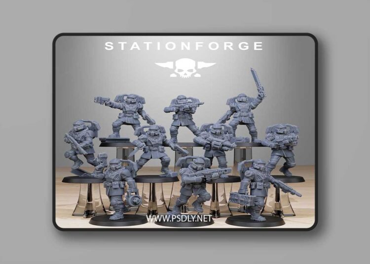 Station Forge – Vaskar Heavy Squad – 3D Print Model 1 Station Forge – Vaskar Heavy Squad – 3D Print Model