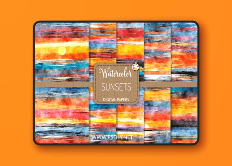Sunsets - Watercolor Background Papers 84852890 1 Sunsets - Watercolor Background Papers 84852890