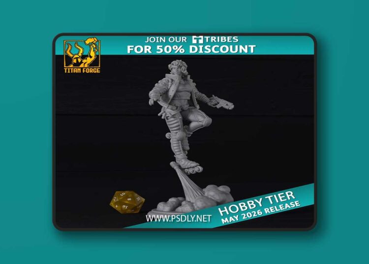 Titan Forge Miniatures – Hobby Release – Grigor Ebbingtide and Fiona Ray May 2026 – 3D Print Model STL 1 Titan Forge Miniatures – Hobby Release – Grigor Ebbingtide and Fiona Ray May 2026 – 3D Print Model STL