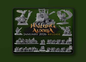 Titan Forge Miniatures – January 2026 – Halfling Auxilia Supported without Bases – 3D Print Model