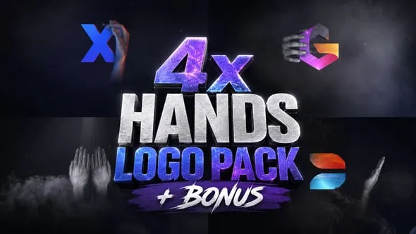 Videohive - 4x Hands Logo Pack - 64180249 1 Videohive 4x Hands Logo Pack 64180249