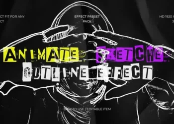 Videohive Animated Sketch Outline Effect 64256432