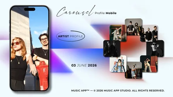 Videohive - Artist Profile Mobile Carousel - 64115810 1 Videohive Artist Profile Mobile Carousel 64115810