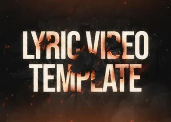 Videohive Burning Text Lyric Video Template for After Effects 63839493