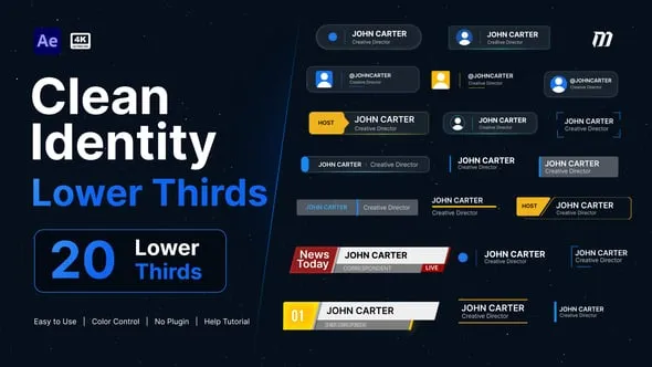 Videohive - Clean Identity Lower Thirds - 64021536 1 Videohive Clean Identity Lower Thirds 64021536