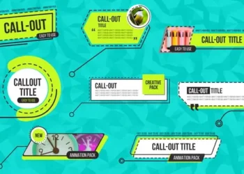 Videohive Colorful Call Outs Trendy Modern Titles Lowerthirds 64005805