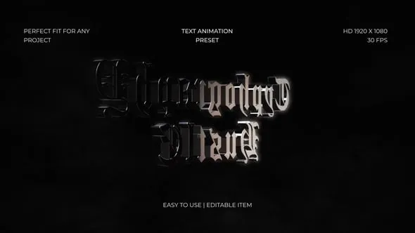 Videohive - Dark Chrome Text Animation - 64256373 1 Videohive Dark Chrome Text Animation 64256373