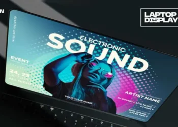 Videohive - Dark Laptop Mockup - 64296785
