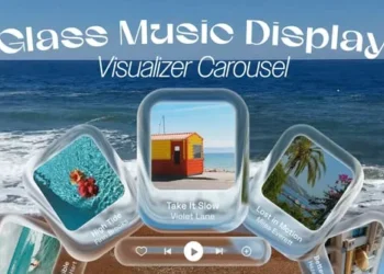 Videohive Glass Music Display Visualizer Carousel 64311394