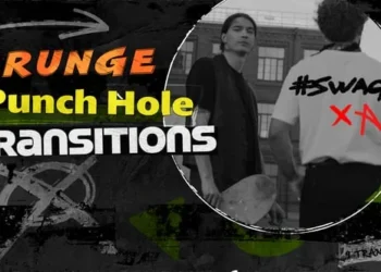 Videohive Grunge Punch Hole Transitions 64236590