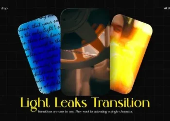 Videohive Light Leaks Transitions Reels Shorts 64530937