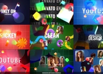 Videohive Modern Glass 3D Titles Dynamic Shape Animations 62688298