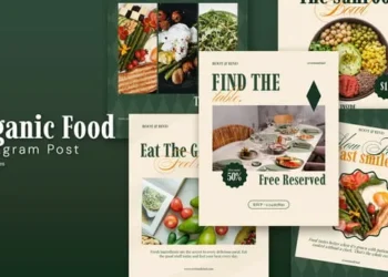 Videohive Organic Food Instagram Post Pack 64279675