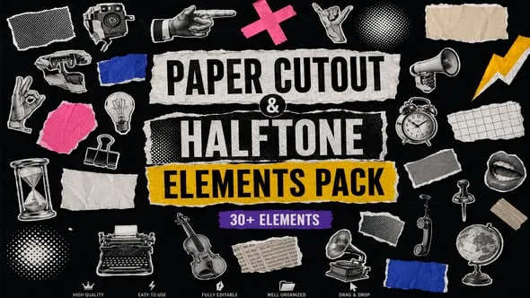 Videohive - Paper Cutout & Halftone Elements Pack - 64512768 1 Videohive Paper Cutout Halftone Elements Pack 64512768