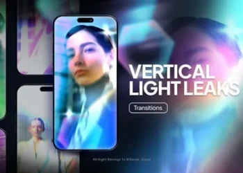 Videohive Vertical Light Leaks Transitions 64311362