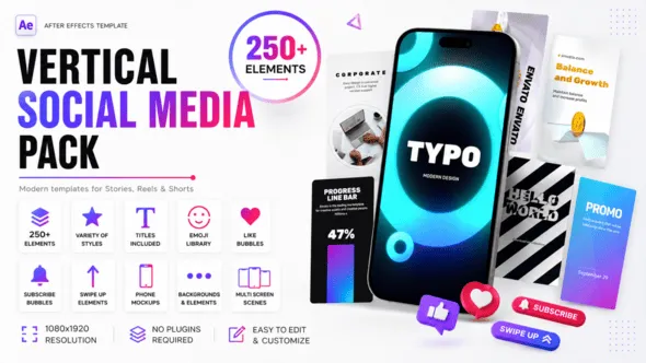 Videohive - Vertical Social Media Pack - 64239358 1 Videohive Vertical Social Media Pack 64239358