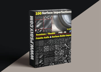100 Ultra High-Quality Surface Imperfections / Stencil Imperfections (Seamless and Tileable) Vol 157