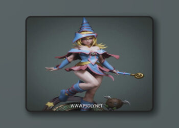 Abe3D – Dark Magician Girl – 3D Print Model STL