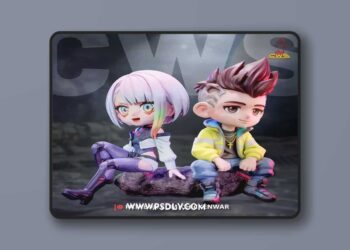 CW Studio – Cyberpunk Edgerunners – Chibi Lucy and David – 3D Print Model STL