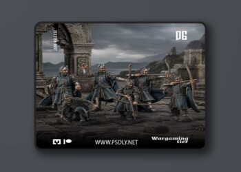 Davale Games – 6x High Humans with Bow – 3D Print Model