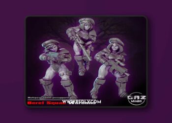 Gaz Minis – The Beret Squad – 3D Print Model STL