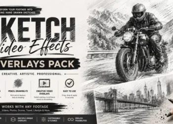 Hand Drawn Sketch Video Overlays Pack Pencil Drawing FX