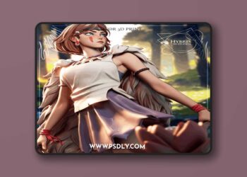 Hybris Studio – Mononoke Hime – Anime Fandom – 3D Print Model