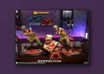 KR3D Studio – Faceless Nurse HARD Tier – 3D Print Model STL